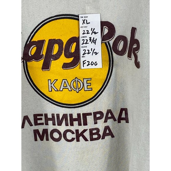 Vintage FOTL Hard Rock Cafe Moscow Pullover Sweatshirt XL Made in USA F200 - Picture 4 of 6